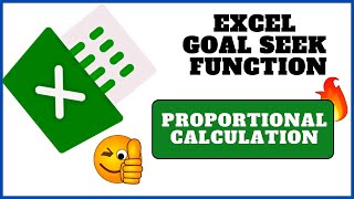 🧮 Proportional Calculation  Excel Goal Seek Function  Excel Unknown Tips amp Tricks  DigitaLWalkwaY [upl. by Lertnek919]