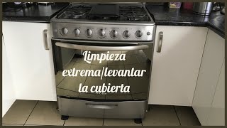 Cómo levantar la cubierta de una estufa Mabe  limpieza profunda [upl. by Adimra]