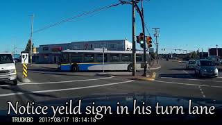 Translink Bus S7483 Fails to Yeild [upl. by Ernie]