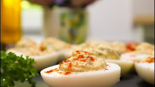 Oua umplute in stil italian  Deviled eggs  italian style  Flavoured by Irene [upl. by Dietsche]