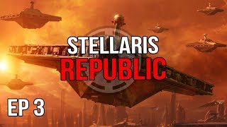 Stellaris  Star Wars Mod  The Galactic Republic  Join the Fight  Prologue 4x RTS [upl. by Ahsinawt540]