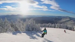 Stowe Vermont  Top to Bottom  Bluebird Insta360 4K 122024 [upl. by Aiyekal]