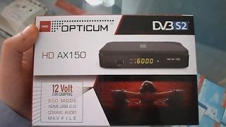 Opticum AX 150 HD Satellite Receiver Video Review 720P [upl. by Cioffred]