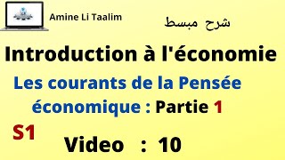 Introduction à léconomie S1  Les courants de la pensée économique  Partie 1 [upl. by Repooc]