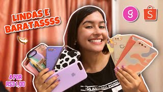 MINHAS CAPINHAS DO IPHONE 8 PLUS  dicas de como comprar barato na shopee 🛍️📲 [upl. by Kippy]