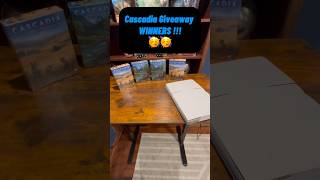 Cascadia Rolling Rivers amp Hills Giveaway Winners😄alderac boardgame tabletopgames familygames [upl. by Valda]