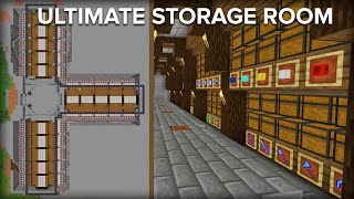 Minecraft Storage Room with Automatic Sorting System  2 Million Item Capacity [upl. by Skvorak]