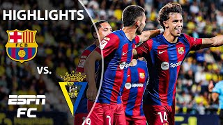 Barcelona vs Cadiz  LALIGA Highlights  ESPN FC [upl. by Peder34]