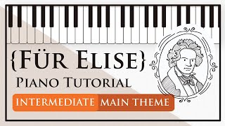 Für Elise Piano Lesson  How to Play the Original Main Theme  Intermediate Level [upl. by Truda626]