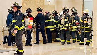 EARLY ARRIVAL   FDNY BOX 0891  FDNY OPERATING FOR A 1076 HIGH RISE COMMERCIAL FIRE IN NYC [upl. by Sivatnod865]