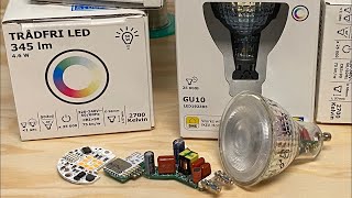 TRÅDFRI RGB GU10 test and teardown [upl. by Dlarrej]