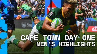 UNMISSABLE rugby in South Africa  Cape Town HSBC SVNS Day One Mens Highlights [upl. by Karmen]