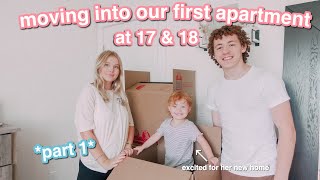 Moving Into Our First Apartment At 17 and 18  part one [upl. by Cole848]