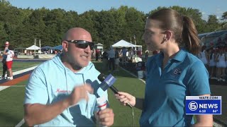 Heritage head coach Joe Osovets interview before game vs William Blount [upl. by Ressler]