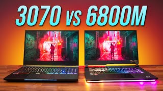 RTX 3070 vs RX 6800M  Nvidia or AMD Gaming Laptop [upl. by Anirdna]