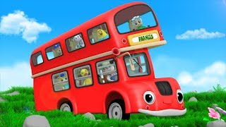 Red Wheels On The Bus  Kindergarten Nursery Rhymes For Children  Videos For Toddlers by Farmees [upl. by Meeharb]