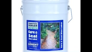 The Cement Store  Blue Label Cure and Seal Concrete Sealer [upl. by Sicular]