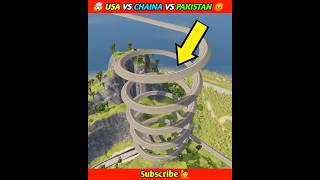 circular track vs pakistanchaina train unbelievable challenge viral beamngdriveshorts beamng [upl. by Thor]