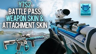 Y7S2 BATTLE PASS WEAPON SKIN quotAZURE WARDquot  Attachment Skin  INGAME Showcase  Rainbow Six Siege [upl. by Eam327]