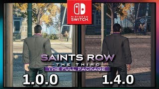 Saints Row The Third  Patch 100 VS 140  Frame Rate TEST on Switch [upl. by Ocirled]