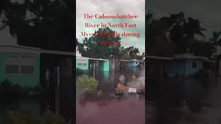 The Caloosahatchee River in North Fort Myers Florida during Helene [upl. by Aicenat]