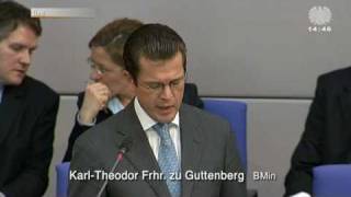 Guttenberg in der Fragestunde im Bundestag zur Plagiatsaffäre [upl. by Rosaline]