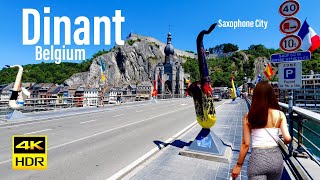 Dinant Belgium 4KHDR Walking Tour  2021  Tourister Tours [upl. by Congdon]