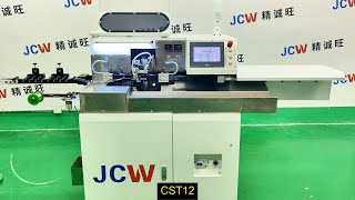 JCWCST12  Automatic 8 Wires Cutting Stripping Fluxing amp Tin Dipping Machine [upl. by Adachi]