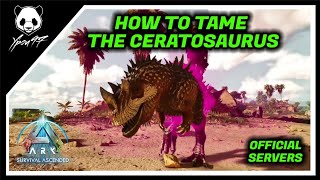 Quick Guide  How To Tame The Ceratosaurus  ARK Survival Ascended [upl. by Nailuj]