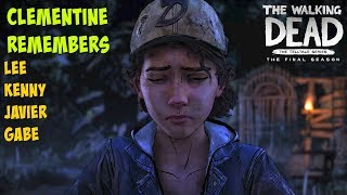 Clementine Remembers Lee Kenny Javier and Gabe  The Walking DeadSeason 4 Episode 1 [upl. by Assertal]