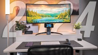 The Most ERGONOMIC Desk Setup  2024 [upl. by Enotna]