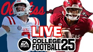 Ole Miss at Arkansas  11224 Simulation EA College Football 25 [upl. by Einotna]