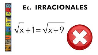 Ecuaciones Irracionales Ecuaciones con radicales  Ejemplo 2 [upl. by Galina]