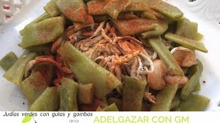 Recetas para olla programable GM por Ana Oliveres  Judias verdes con gulas y gambas [upl. by Ensign268]