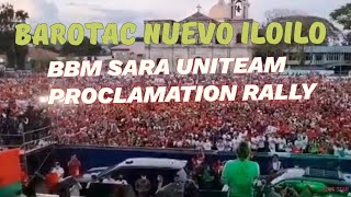 BBM SARA UNITEAM PROCLAMATION RALLY IN BAROTAC NUEVO ILOILO 22422 [upl. by Marguerita6]