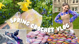 A WEEK OF CROCHET  Yarn Shopping Beach Day Knitting Club  Crochet Vlog 001 [upl. by Uella234]