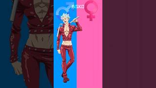 Seven Deadly Sins Characters Gender Swap  Part 1💫  sevendeadlysins shorts [upl. by Gathard]