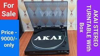 AKAI STEREO TURNTABLE With Box Nice Sound Quality Contact No  8750424840 [upl. by Rednael486]