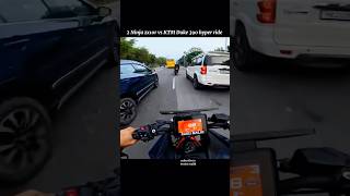 150k views 2 Kawasaki Ninja zx10r vs KTM hyper ride with traffic bikes ytshorts shorts viralvideo [upl. by Adamina]