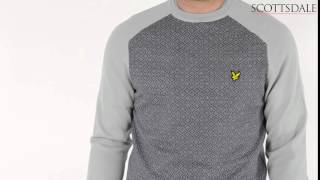 Lyle amp Scott Cairn Micro Argyle Sweater Pebble [upl. by Ingar765]