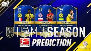 BUNDESLIGA TEAM OF THE SEASON PREDICTIONS  FIFA 17 [upl. by Notsua]