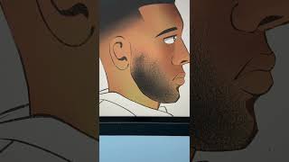 Procreate Barbershop How I Draw Hair 💈✂️ shorts digitalart [upl. by Sadonia]