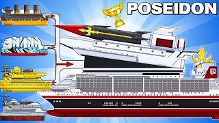 MEGA BOSS POSEIDONTANIC vs MEGA TANK  Cartoons about tankNina tank cartoon [upl. by Aizitel]