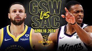 Golden State Warriors vs Sacramento Kings Full Game Highlights  2024 PlayIn  FreeDawkins [upl. by Stirling848]