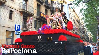 Procesión de Viernes Santo de Nuestra Señora de las Angustias 2022 en Barcelona [upl. by Vasily604]