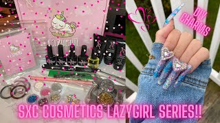 SXC COSMETICS LAZYGIRL SERIES POLYGEL KIT  DIY CHARMS  GLIITER NAILS  LAZYGIRL METHOD NAILS [upl. by Crystal]