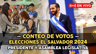 🔴 ¡EN VIVO CONTEO DE VOTOS en ELECCIONES EL SALVADOR 2024 🇸🇻 [upl. by Nevyar854]