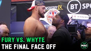 Tyson Fury vs Dillian Whyte Final Face Off ahead of Wembley clash [upl. by Ecnahs401]