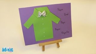 Tutoriel  Fabriquer une carte chemise pour papa Hellokids [upl. by Suzann661]