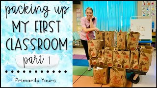 Classroom Cleanup Part 1  FirstYear Teacher Vlog [upl. by Anez]